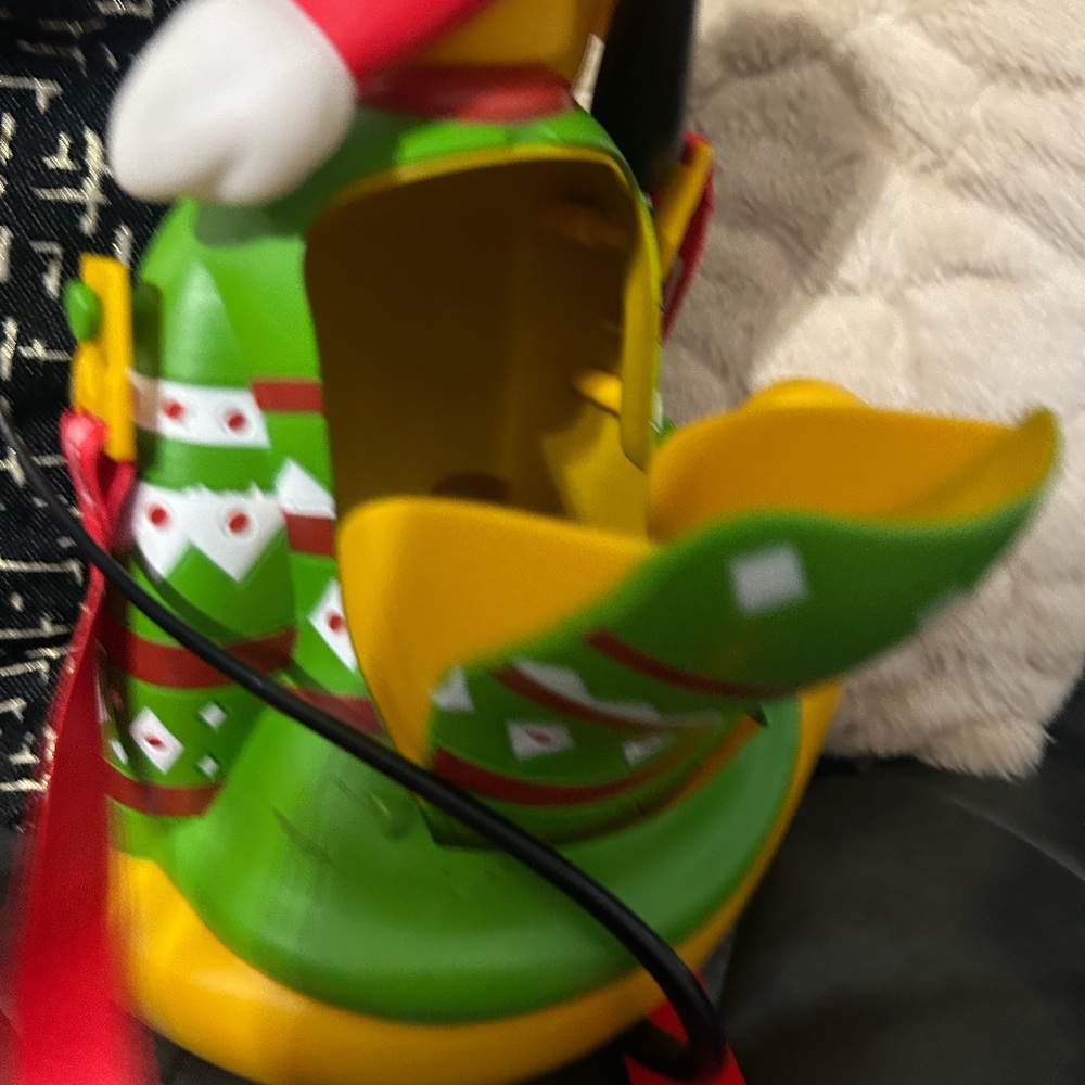 Disney Parks Pluto Popcorn Bucket 2018 Christmas Green Sweater Red Santa Hat - Picture 6 of 7
